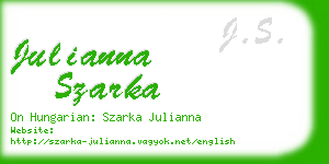 julianna szarka business card